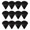 12 Pieces Triangle Powder Puffs for Face, Makeup Puff for Loose & Cosmetic Foundation, Soft Velour Makeup Puff for Contouring, Under Eyes and Corners, Beauty Makeup Tools, Black view 1