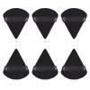 AICHHLIMFE 6 Pieces Powder Puff Large Triangle Makeup Puff for Loose Powder Body Powder Face Soft Velour Makeup Puff Reusable Powder Pad Pressed Applicator Sponges Beauty Makeup Tools, Black view 1
