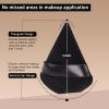 AICHHLIMFE 6 Pieces Powder Puff Large Triangle Makeup Puff for Loose Powder Body Powder Face Soft Velour Makeup Puff Reusable Powder Pad Pressed Applicator Sponges Beauty Makeup Tools, Black view 2
