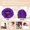 12 Pieces Satin Bonnet Hat For Women Sleeping Shower Caps Curly Hair Silky Bonnet Hair Wrap (Multi2) view 4