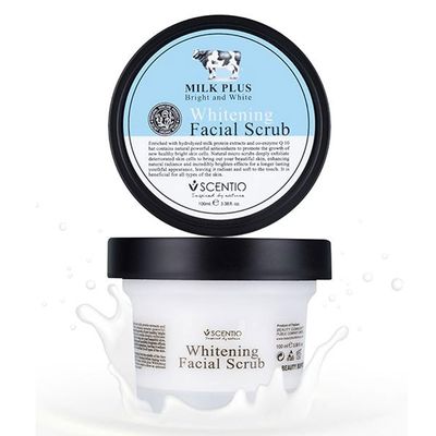 SCENTIO MILK PLUS Q10 FACIAL SCRUB (100 ML)
