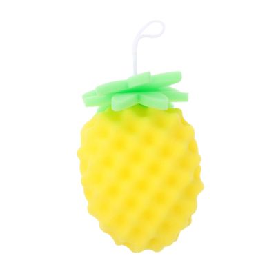 Mikinona Infant Bath Sponge Pineapple Sponge Brush for Baby Newborn Bathing Tropical
