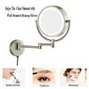 VVQQFGXN Wall Mounted Makeup Mirror Magnifying Vanity Mirror Flexible Gooseneck, and Locking Suction, Extendable Arm (Color : Nickel) view 2