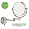 VVQQFGXN Wall Mounted Makeup Mirror Magnifying Vanity Mirror Flexible Gooseneck, and Locking Suction, Extendable Arm (Color : Nickel) view 3
