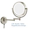 VVQQFGXN Wall Mounted Makeup Mirror Magnifying Vanity Mirror Flexible Gooseneck, and Locking Suction, Extendable Arm (Color : Nickel) view 4