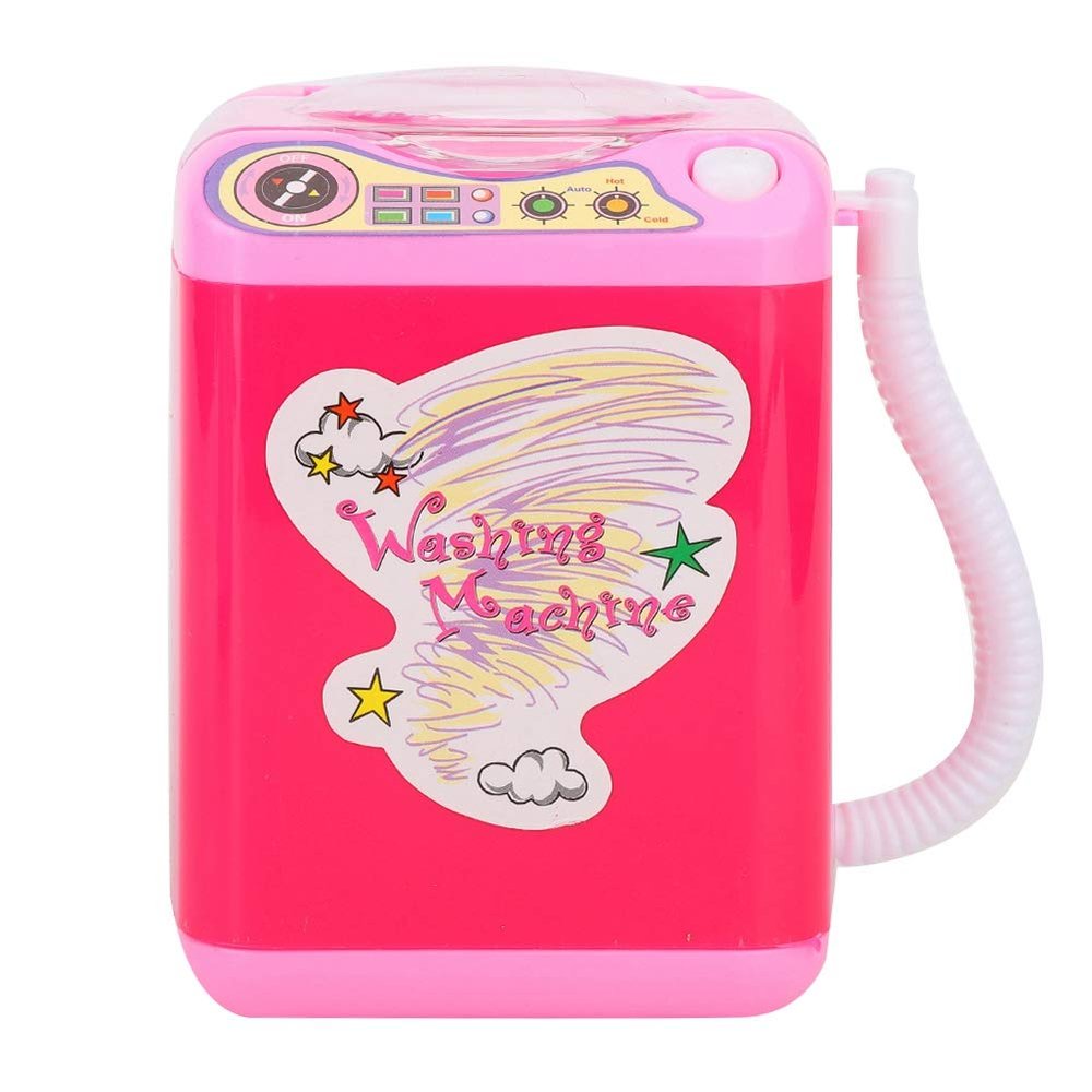 Makeup Washing Machine Mini Electric Make Up Brush Washing Machine Makeup Brush Cleaner Device 2 Colors For Cleaning Make Up Brushes(Rose Red)