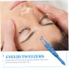 HAPINARY Metal Eyelid Tweezers for Women Meibomian Gland Massage Tweezers Eyelash view 2