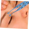 HAPINARY Metal Eyelid Tweezers for Women Meibomian Gland Massage Tweezers Eyelash view 4