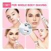 4 in 1 Painless Bikini Trimmer for Women, USB Rechargeable Electric Razor & Shaver with Replaceable Razors for Nose, Eyebrow, Pubic Hair, Leg, Underarm, Arm, Gifts for Women view 3