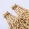6D 1st Generation Hair Extensions Hair, 100% Real Human Hair,-#613 Blonde Hair Water Wave Hair Extensions,Perm And Dye Hair & Reuse,10 Rows,12INCH view 3