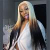UIOKLMJH Lace Front Wig Body Wave Synthetic Lace Wig Lace Frontal Wigs For Women Hair Cosplay Straight 13X1 Lace Front Wigs#22INCHES view 1