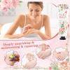 Dansib 48 Sets Winter Baby Shower Hand Cream Gift Party Favors for Guests Gift Bulk Mini Travel Size Hand Lotion Set for Guests(Flower) view 4