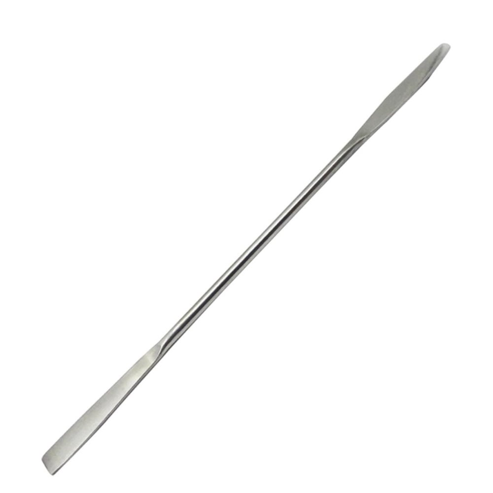 Beatifufu Stylish Makeup Palette Stainless Palette Stick Mixing Tool Spatula Foundation Lipstick Silver