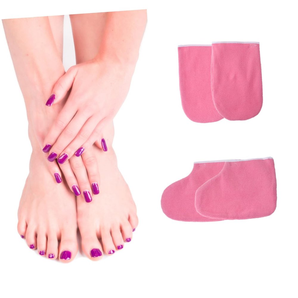Beatifufu Paraffin Wax Mitts and Foot Covers Cloth Beauty Care Gloves for Heat Therapy