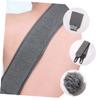 Beatifufu Exfoliating Back Scrubber and Bath Gloves Men's Shower Accessory for Deep Cleansing Durable Pe Material Easy to Store Gray Set view 2