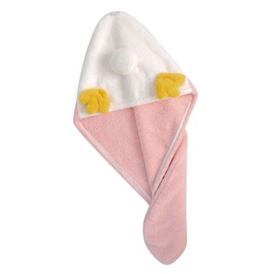 Ciieeo Bathing Hair Drying Wrap Super Absorbent Coral Fleece Hair Hat for Quick Drying Wet Comfortable Shower Cap for and Curly for Home Use