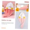 Ciieeo Bathing Hair Drying Wrap Super Absorbent Coral Fleece Hair Hat for Quick Drying Wet Comfortable Shower Cap for and Curly for Home Use view 4