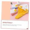 Ciieeo Wet Hair Wrap Towel Super Absorbent Shower Hair Turban for Quick Drying Bathing Gym and Travel Coral Fleece Material Vibrant Yellow view 2