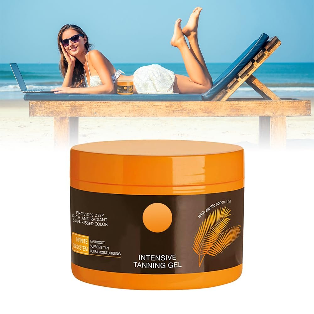 Luxury Intensive Tanning Gel, 2025 Upgrade Luxury Intensive Tanning Cream for Natural Tan Skin, Brown Luxury Intense Tanning Gel for Body Outdoor Summar Beach Women (1 Pc)