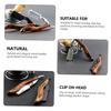 FOMIYES Stainless Steel Head Portable Beard Trimmer Beard Razor Wooden Handle Multi-purpose view 3