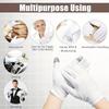 2 Pairs White Cotton Gloves - Moisturizing and Protective for Eczema & Dry Hands, Inspection, Coin Handling and Jewelry Examination - 100% Cotton view 2