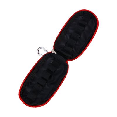HAPINARY Portable Essential Oil Key Case with Sturdy Zipper and Elegant Handle Holds Bottles Compact Oil Storage Pouch for Travel and Home in Red