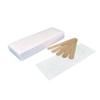 Essenavita 100 pre cut non-woven wax strips and 100 large wooden body waxing sticks professional quality strips and depilatory sticks for applying and hair removal kit view 2