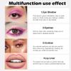 evpct 3Pcs Shimmer Pink & Shimmer Peach Red & Rose Red Gel Glitter Eyeliner Pencils Set for Women Waterproof Smudge Proof lapiz de ojos delineador de ojos contra el agua Eye Liner Makeup 03 04 21 view 4
