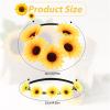 2pcs Sunflower Crown Wreath Adjustable Ribbon Bohemian Hawaiian Stretch Headpiece Floral Crown Garland Headbands Photo Prop Elastic Hair Bands for Halloween Christmas Festival Wedding Party Girl Women view 2