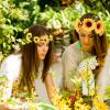2pcs Sunflower Crown Wreath Adjustable Ribbon Bohemian Hawaiian Stretch Headpiece Floral Crown Garland Headbands Photo Prop Elastic Hair Bands for Halloween Christmas Festival Wedding Party Girl Women view 3