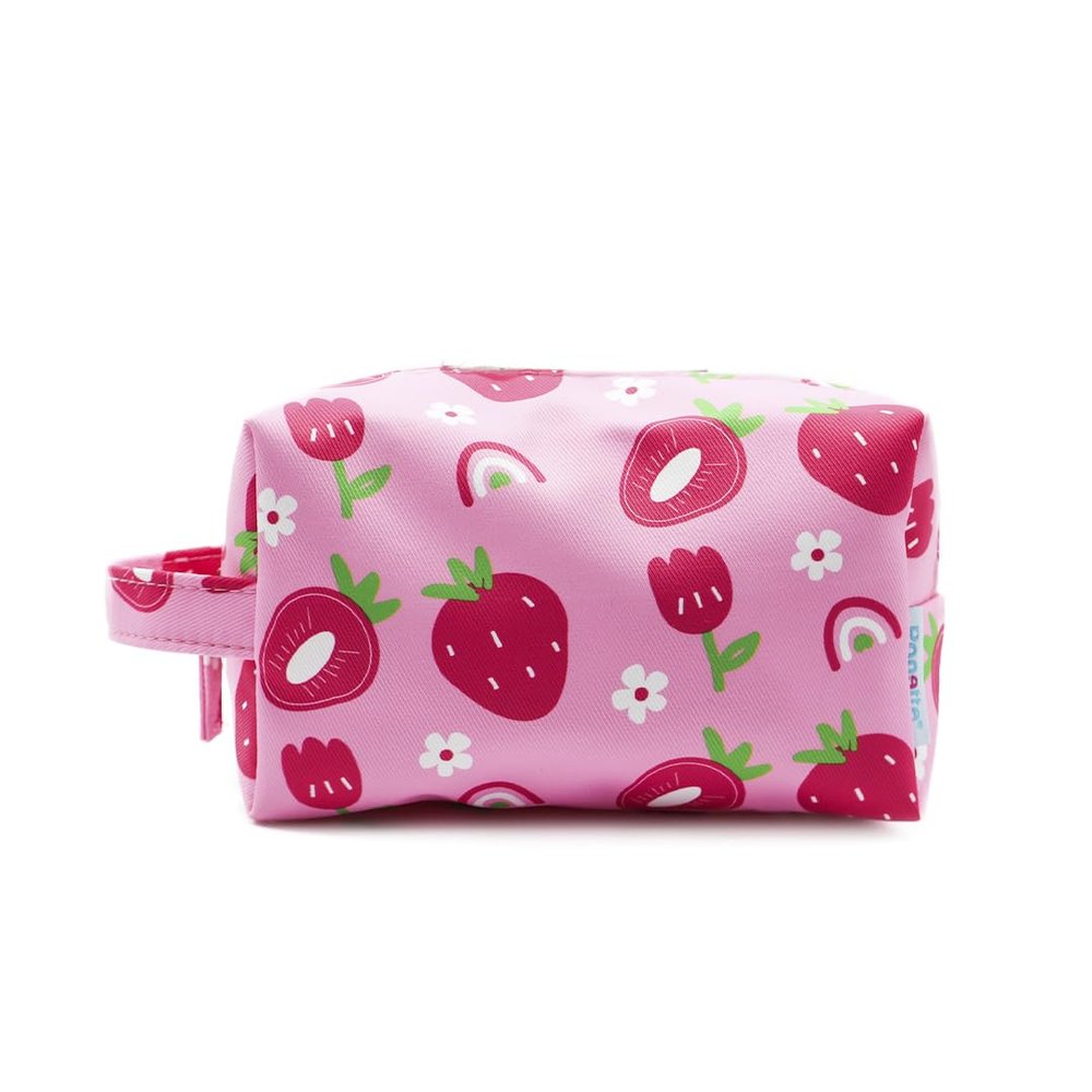 PONETTE - Toiletry Bag, Children, Girl, Youth, Fun, Toiletry Bag, Travel Toiletry Bag, Case, Spanish Brand, Strawberry, Green, Children's Toiletry Bag