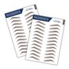 Bliss and Beyond USA, 2 sheets eyebrow tattoo waterproof sticker, Long Lasting, Natural Looking Eyebrow for Alopecia, Chemo, Cancer gift. Same Size eyebrow tattoos (Dramatic Los Angele, Brown) view 1