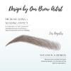 Bliss and Beyond USA, 2 sheets eyebrow tattoo waterproof sticker, Long Lasting, Natural Looking Eyebrow for Alopecia, Chemo, Cancer gift. Same Size eyebrow tattoos (Dramatic Los Angele, Brown) view 3