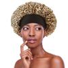 12 Pieces Satin Bonnet Hat For Women Sleeping Shower Caps Curly Hair Silky Bonnet Hair Wrap (Leopard) view 3