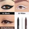 evpct 3Pcs Black & Dark Brown & White Gel Glitter Matte Metallic Eyeliner Pencils Set for Women Waterproof Smudge Proof lapiz de ojos delineador de ojos contra el agua Eye Liner Makeup 01 02 22 view 2