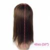 Hair Toppers for Women Real Human Hair Toppers for Women 1414cm Lace Base Top Natural Straight Hair Piece with Neat Bangs Clip In Remy Hair Wiglets Extensions with Bangs Hair Toppers with Bangs ( Siz view 3
