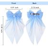 8 Pack Large Hair Bows for Women Big Bow Hair Clips Handmade Hair Ribbons Clips French Barrette Bowknot with Long Tail Hair Accessories for Women Girls view 3