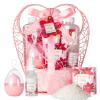Gift Basket Christmas Gifts for Women Spa Set Lily & Peony Home Spa Set, Beauty Personal Care Set Jojoba Oil, Spa Self Care Kit, Bath Body For Thank You, Birthday Gifts view 1