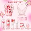 Gift Basket Christmas Gifts for Women Spa Set Lily & Peony Home Spa Set, Beauty Personal Care Set Jojoba Oil, Spa Self Care Kit, Bath Body For Thank You, Birthday Gifts view 2
