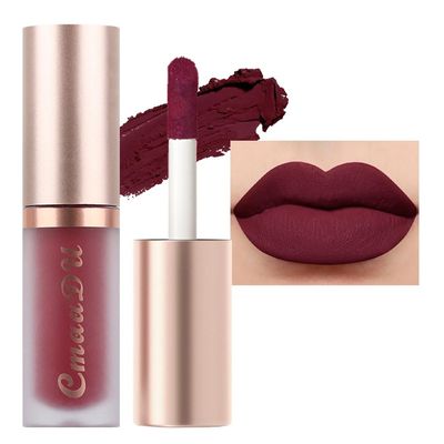 evpct 1Pcs Plum Wine Red Silky Velvet Matte Liquid Lipstick Lip Gloss Set for Women Long Lasting 24 Hours Color Stay Lipstick labiales matte larga duracion mate 24 horas originales 09#