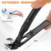 Toenail Clippers for Seniors Thick Toenails, Upgrade Angled Head Large Toe Nail Clippers for Men with Wide Jaw Opening, Sharp Heavy Duty Fingernail Clipper Cutter with Catcher Long Handle -Black view 4