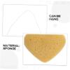 HAKIDZEL 3pcs Heart-Shaped Facial Cleansing Sponges for Women Exfoliating Deep Clean Soft Cosmetic Removal Pads Yellow Green and Pink for Skin Types view 2