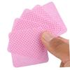 Beatifufu 400pcs Eyelash Glue Wipes Pink Cleaning Cloths for Eyelash Extensions Lint Non-Woven Pads Portable and Easy to Use for Daily Makeup and Lash Grafting view 2