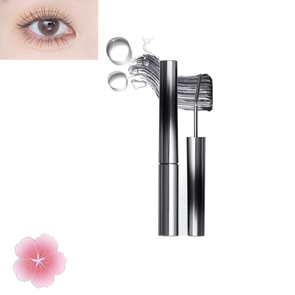Curling Iron Mascara, Curling Mascara waterproof, Metal WandMascara Black, Iron WandMascara Waterproof, CurlingMascara For Straight Lashes (Slim Black)