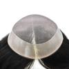 Durable Human Hair System For Men Fine Mono With Poly Coating Around Mens Toupee NPU Mens Hair Replacement System 72 Colors Hairpiece 7"x9" 620# 6# Light Brown + 20% gray-120% density view 4
