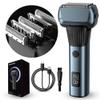 Electric Shaver for Men, Wet & Dry Shave, Turbo & Gentle Shaving Modes, 5 Blade Heads Waterproof Foil Shaver, Gifts for Men (Azure Blue) view 1