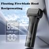 Electric Shaver for Men, Wet & Dry Shave, Turbo & Gentle Shaving Modes, 5 Blade Heads Waterproof Foil Shaver, Gifts for Men (Azure Blue) view 2
