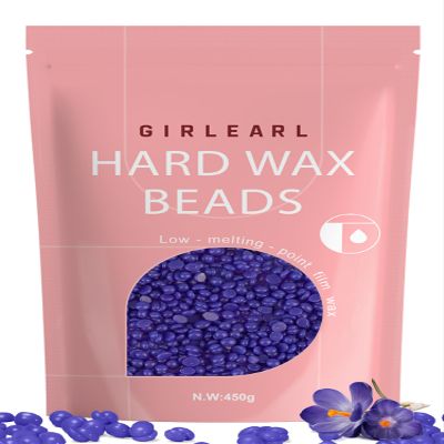 GIRLEARLE Hard Wax Beads, Wax for Women Sensitive Skin, 1lb, Lavender Formula, Hair Removal for Legs, Brazilian Bikini, Eyebrow, Facial and Full Body