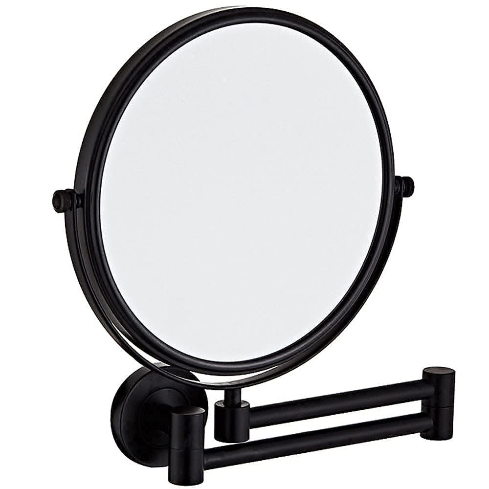 KJBIKBZPK Vanity Mirror, Wall Mounted Makeup Mirror with 10X Magnification, 8 Inch Double Sided Vanity Magnifying Mirror, Cosmetic Mirror Shaving Mirror for Bathroom Gold