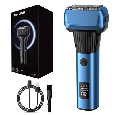 Electric Shaver for Men, Wet & Dry Shave, Turbo & Gentle Shaving Modes, 5 Blade Heads Waterproof Foil Shaver, Gifts for Men (Blue)